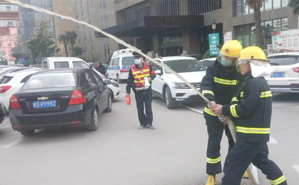 中保恒杰淮南保安公司淮南市第一人民醫(yī)院項目隊消防演習